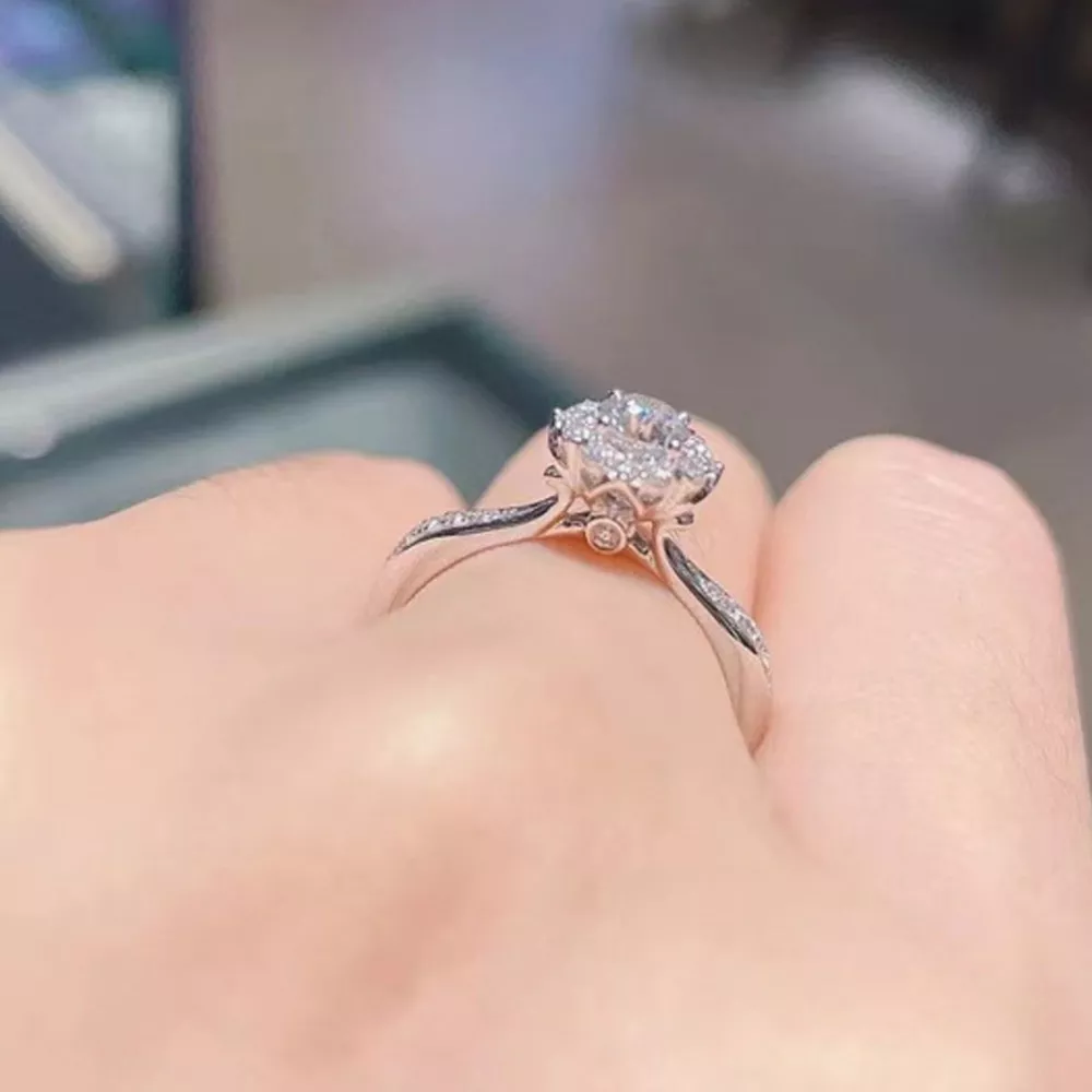 1 Carat Moissanite 925 Sterling Silver Ring, image 4