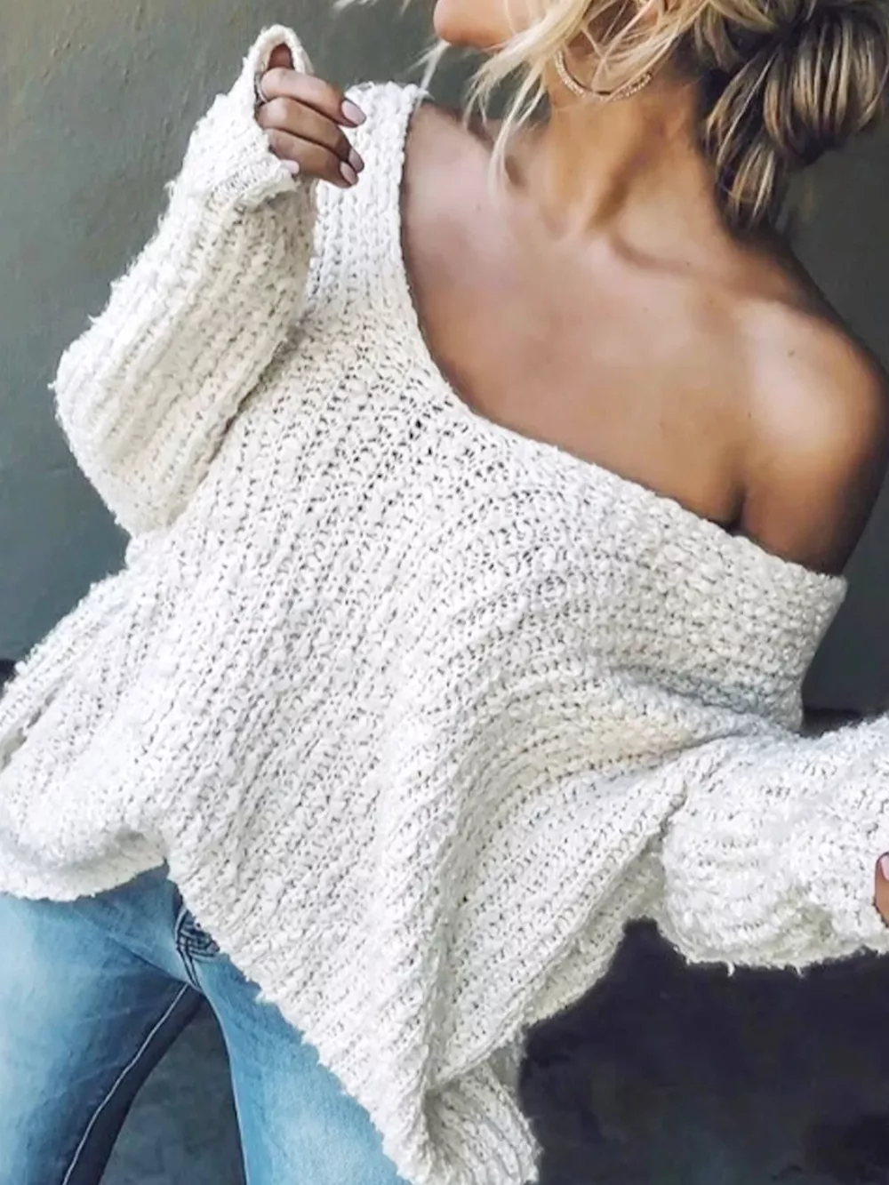 Loose Fit Long Sleeve Sweater, image 7