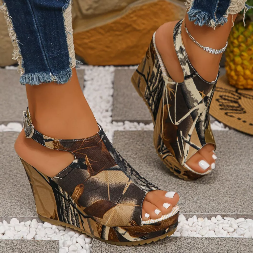 Open Toe Wedge Sandals, image 5