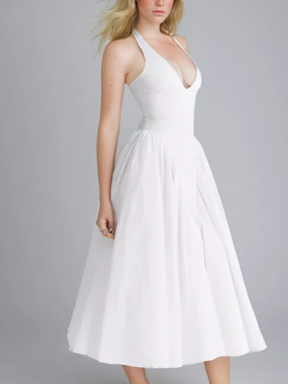 Halter Neck Midi Dress with Pockets, image 5