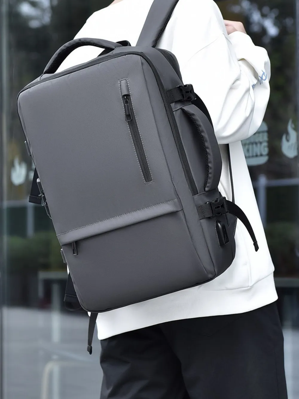 Multi-Pockets Adjustable Straps Backpack Bag, image 4