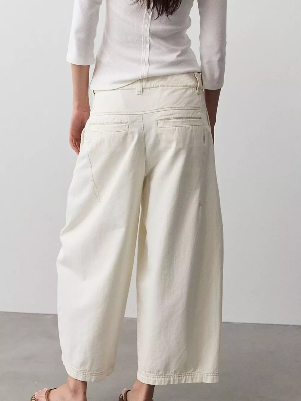 Christmas Outfit Wide-Leg Cropped Jeans, image 13