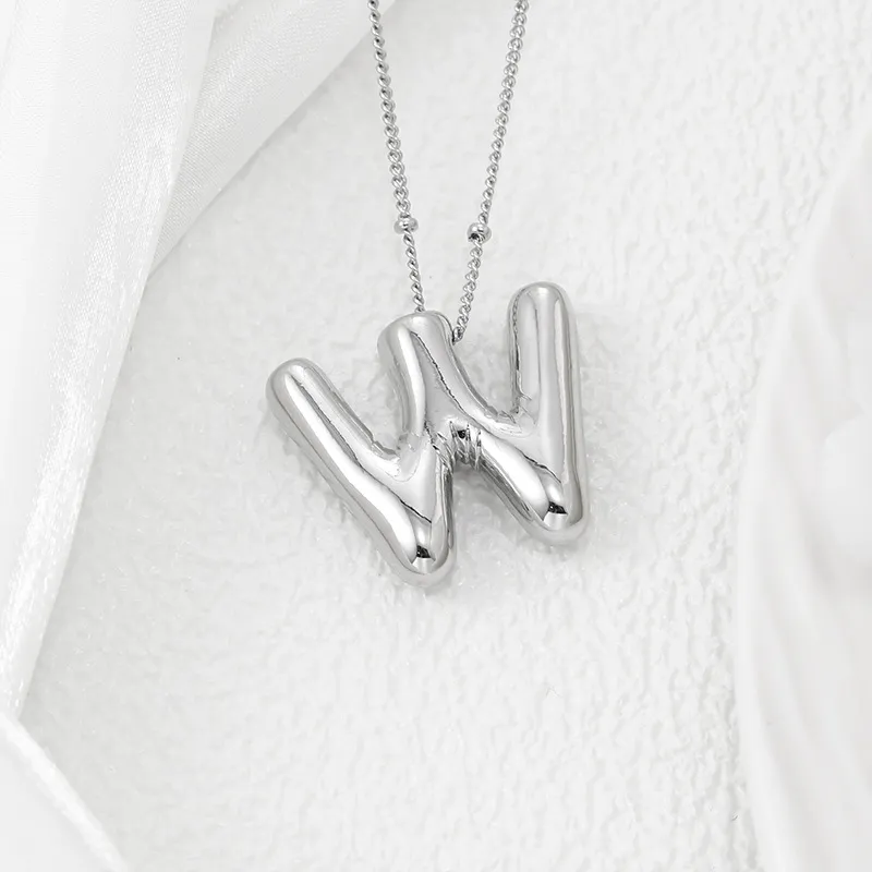 Copper Bubble Letter Pendant Necklace, image 12