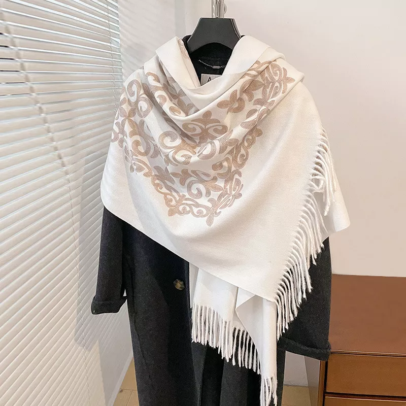 Boho Printed Fringe Hem Scarf, image 2
