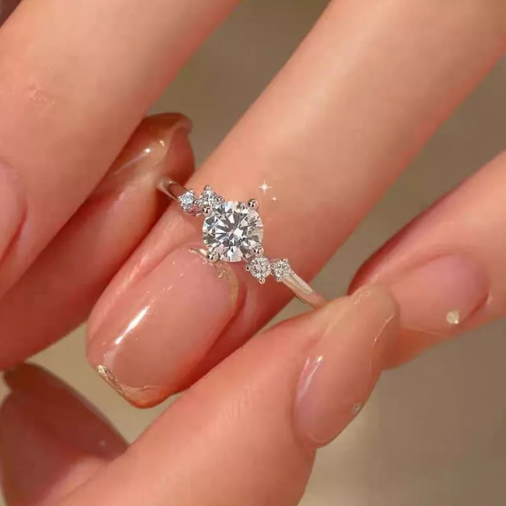 1 Carat Moissanite 925 Sterling Silver Ring, image 7