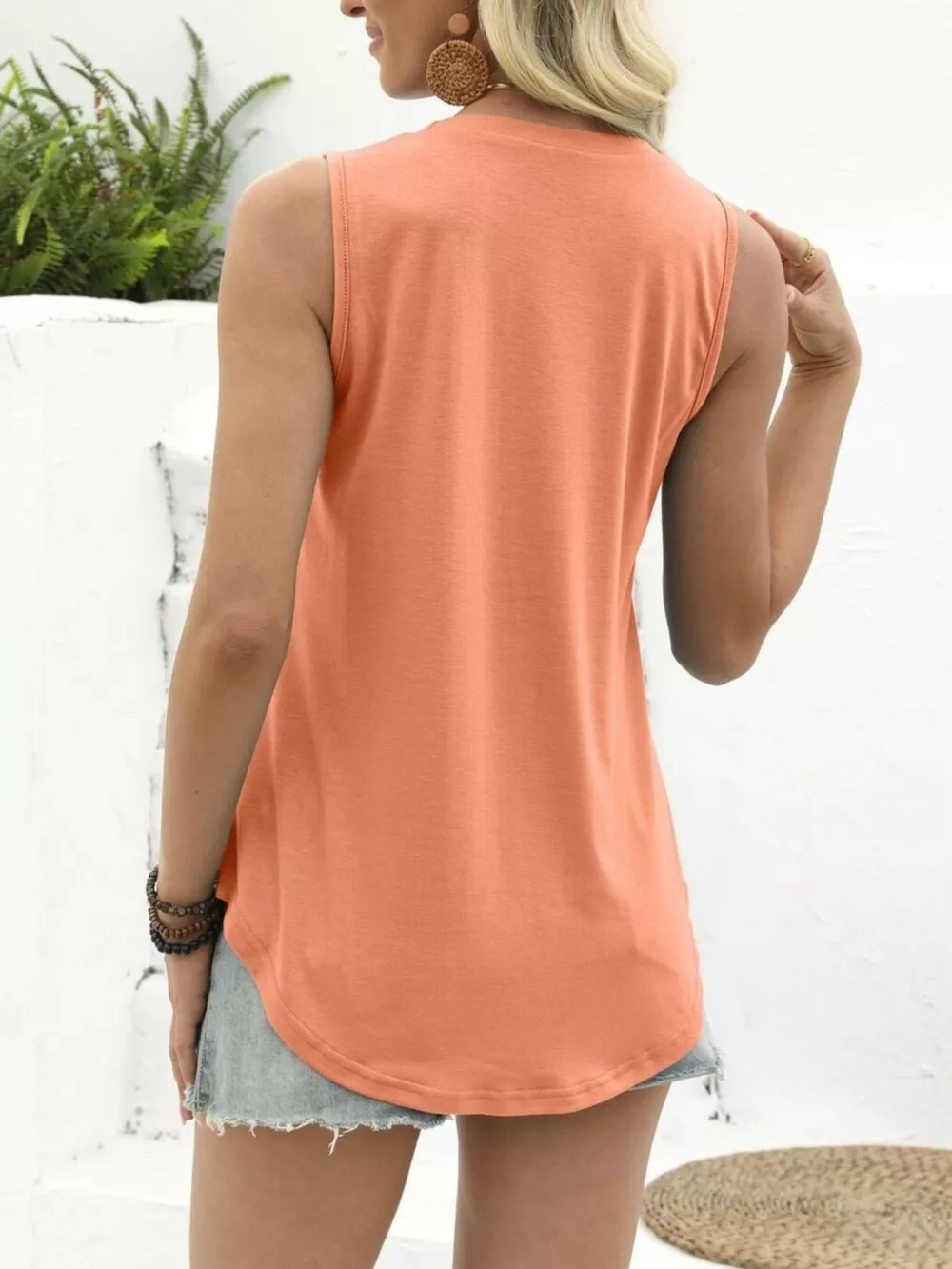 Round Neck Casual Tank Top, image 2