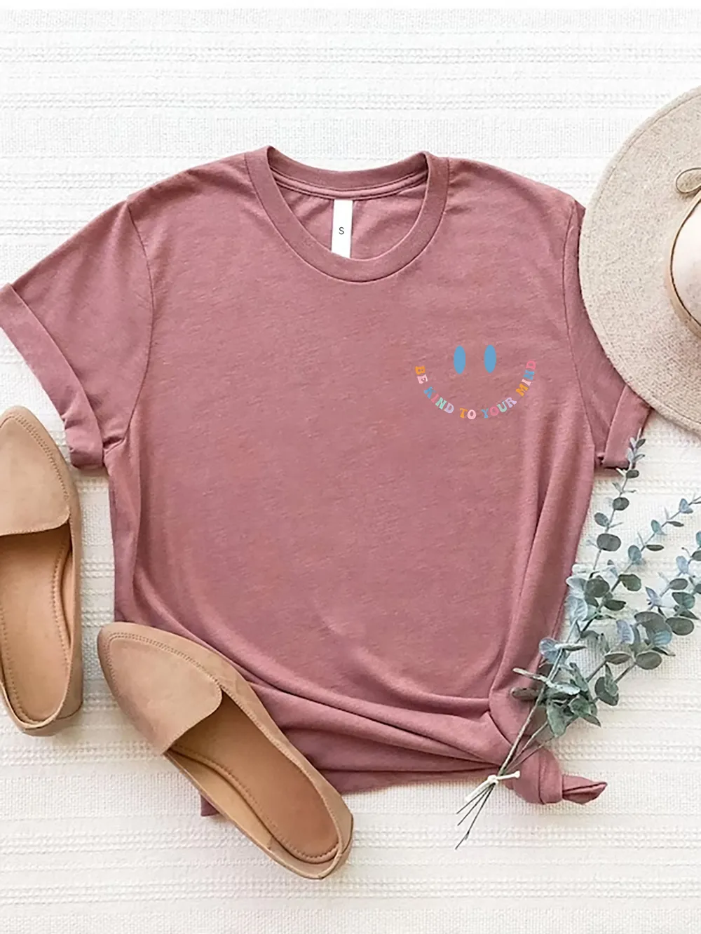 Letter Graphic Round Neck Short Sleeve T-Shirt, image 3