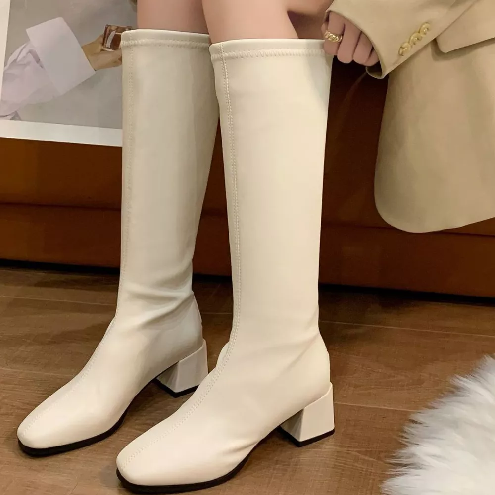 Square Toe Block Heels Boots, image 3