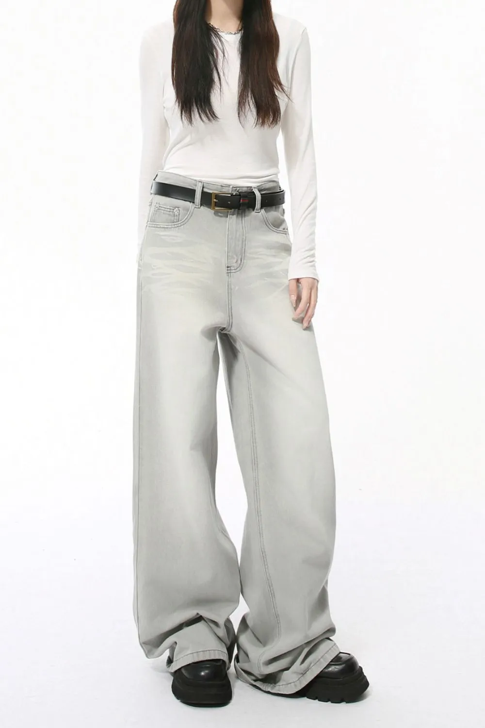 Wide Leg Jeans with Pockets, image 5