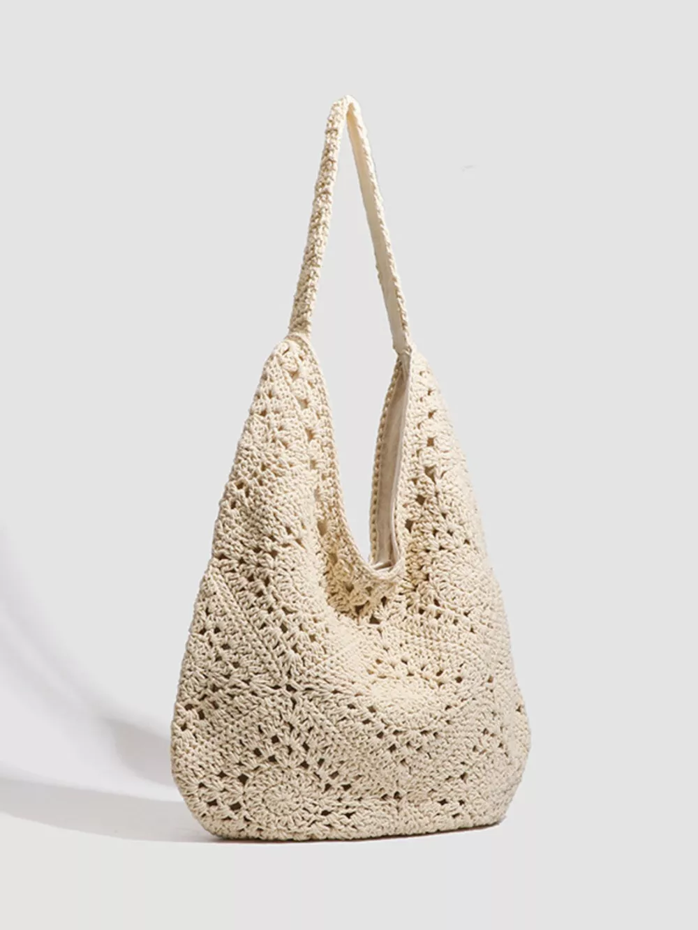 Bohemian Crochet Hollow-Out Tote Bag, image 2