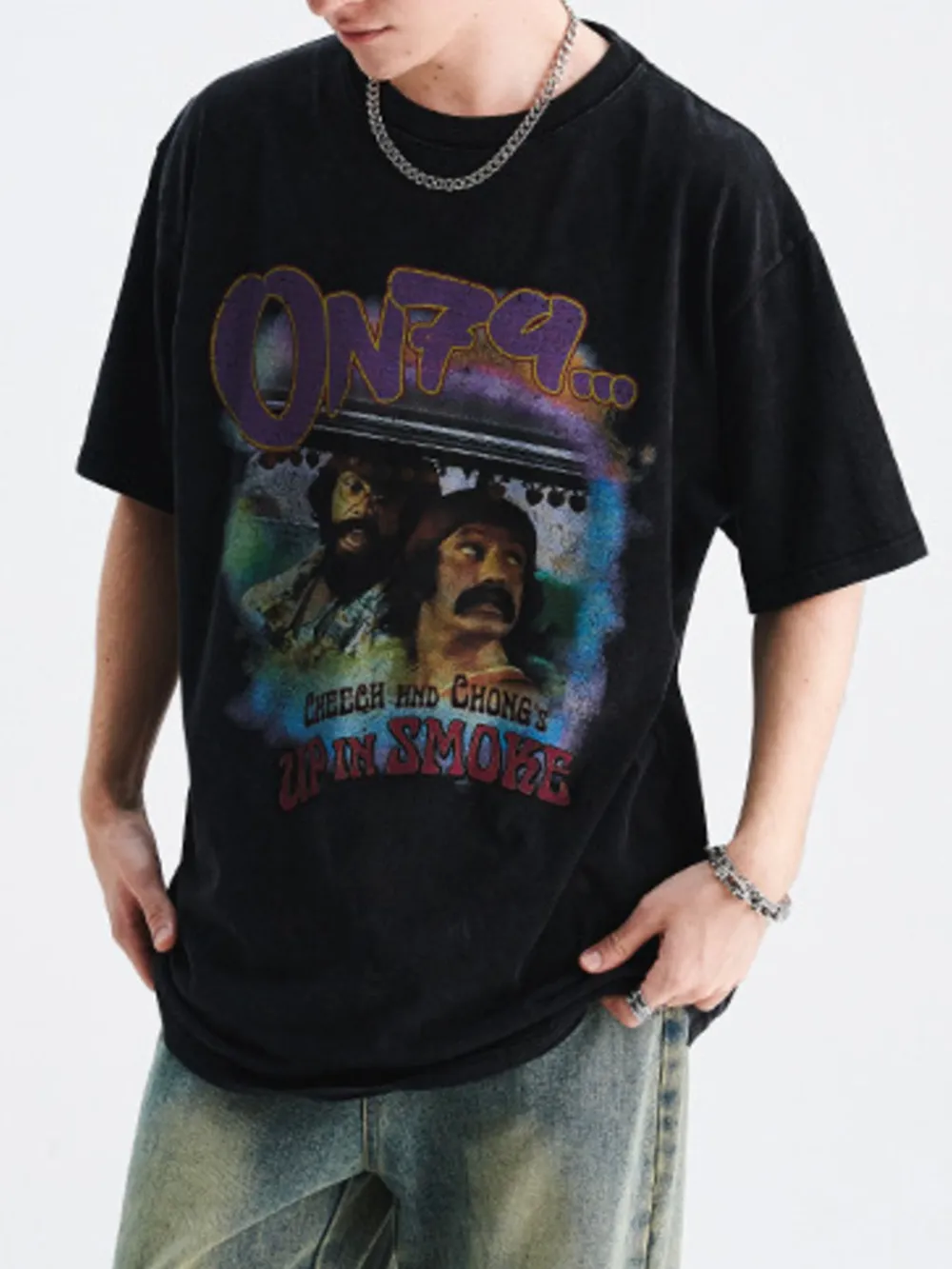 Men's Graphic Round Neck Short Sleeve T-Shirt, image 4
