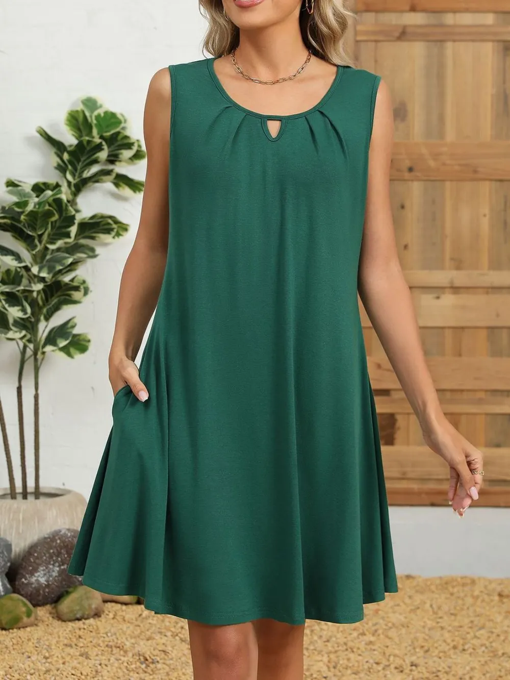 Round Neck Sleeveless Dress, image 5