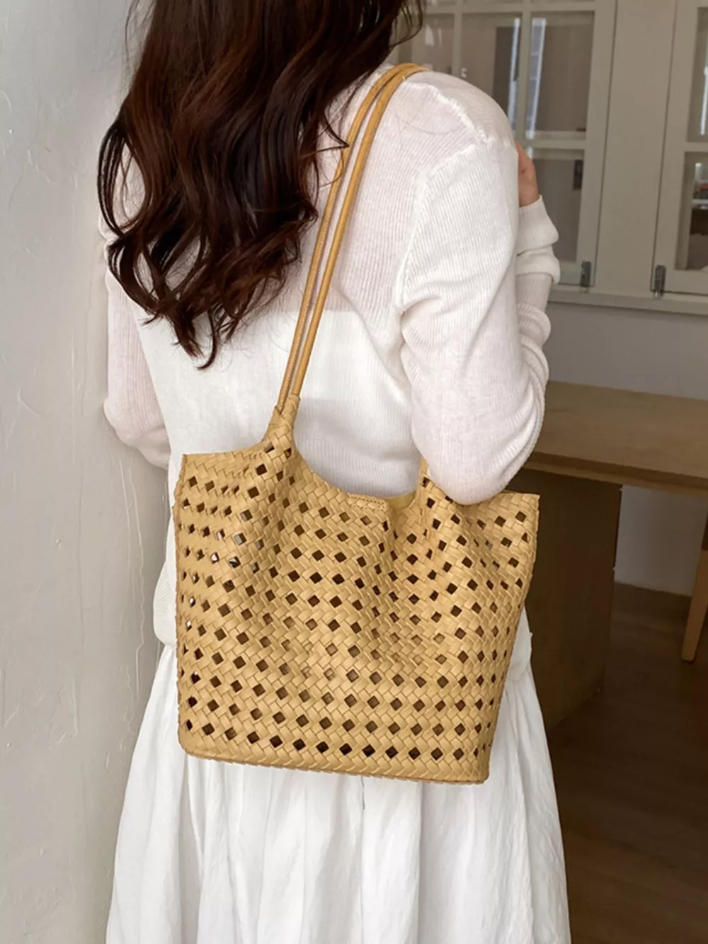 Woven Leather Shoulder Bag, image 8