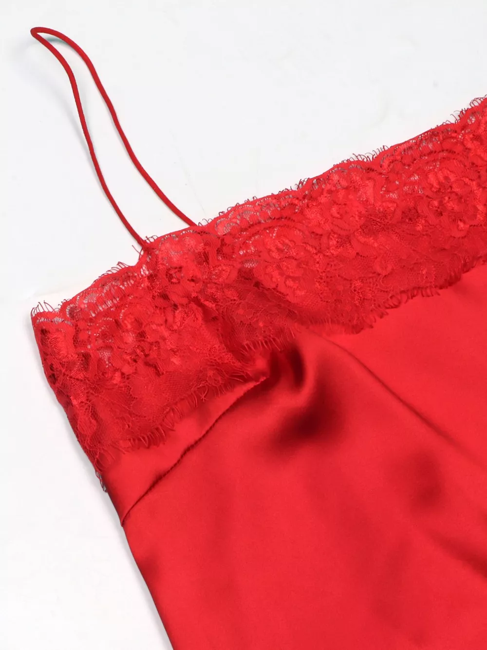 Lace Trimmed Satin Cami, image 11