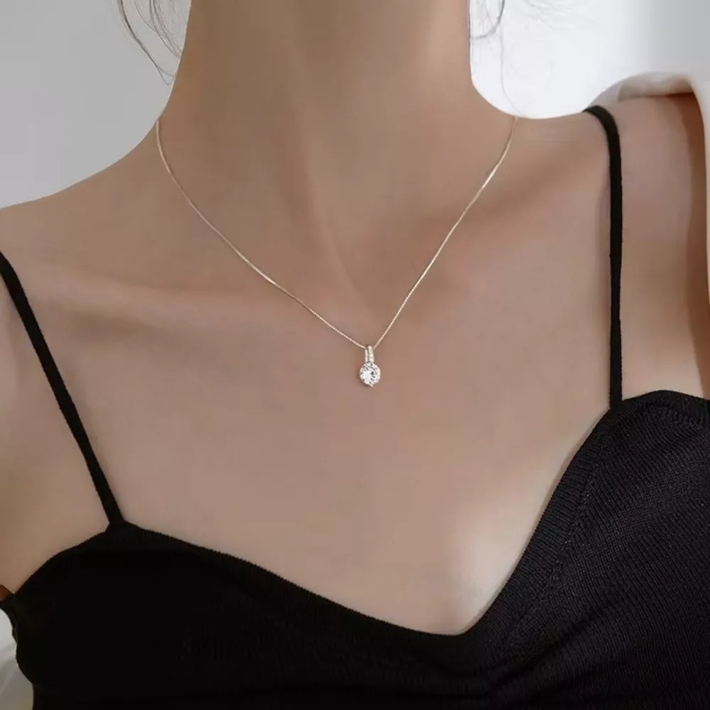 1 Carat Moissanite 925 Sterling Silver Pendant Necklace, image 3