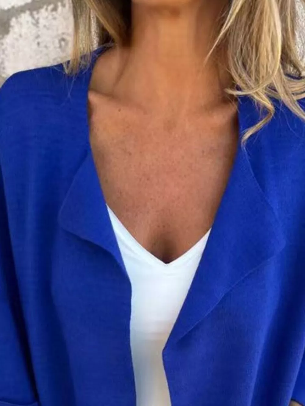 Full Size Open Front 3/4 Sleeve Casual Cardigan Plus Size, image 2