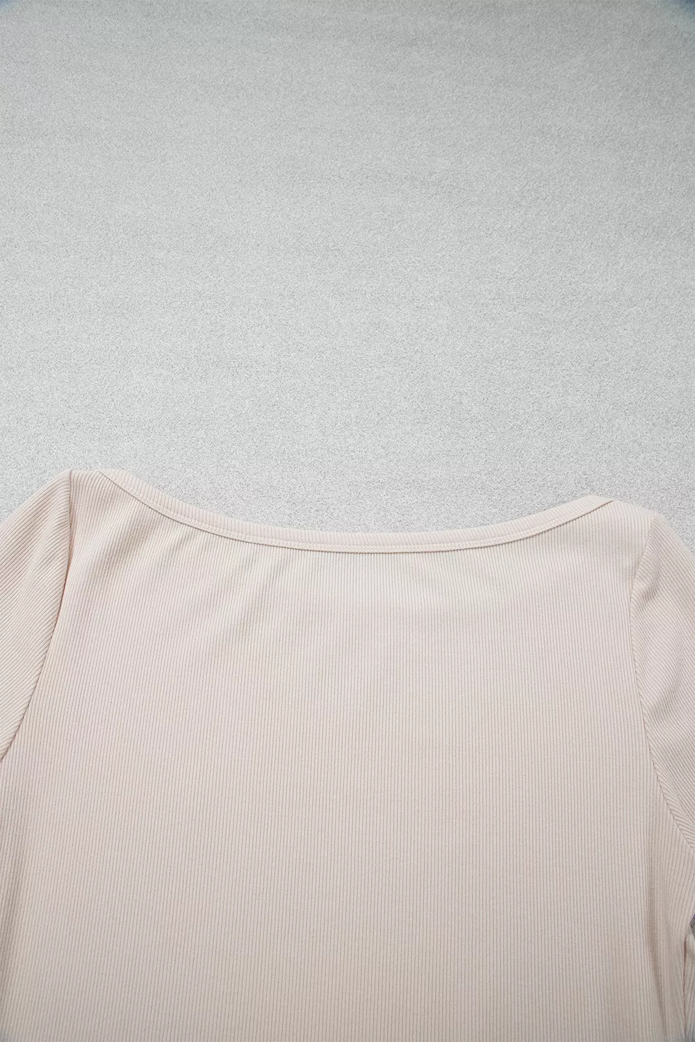 Lace Cuff Patchwork Round Neck Long Sleeve Top, image 9