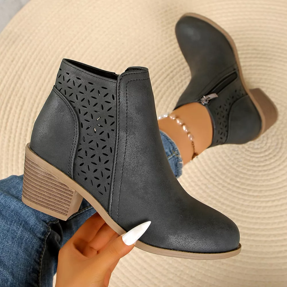 Point Toe Block Heels Boots, image 3