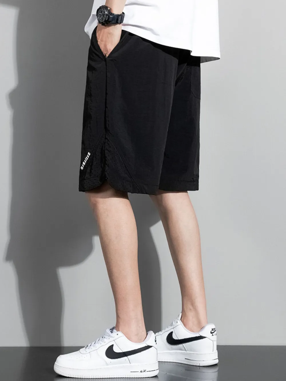 Men's Plus Size Drawstring Shorts with Pockets, image 2