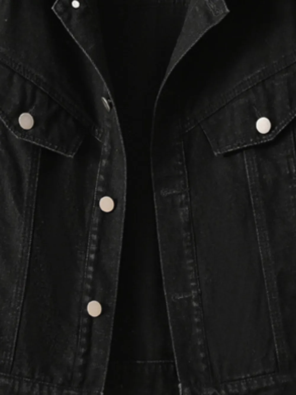 Button Up Long Sleeve Denim Jacket, image 9