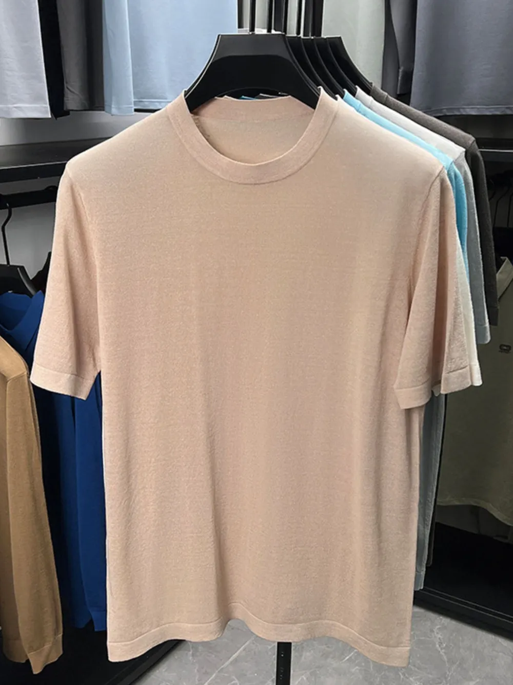 Men's Plus Size Round Neck Short Sleeve T-Shirt, image 3
