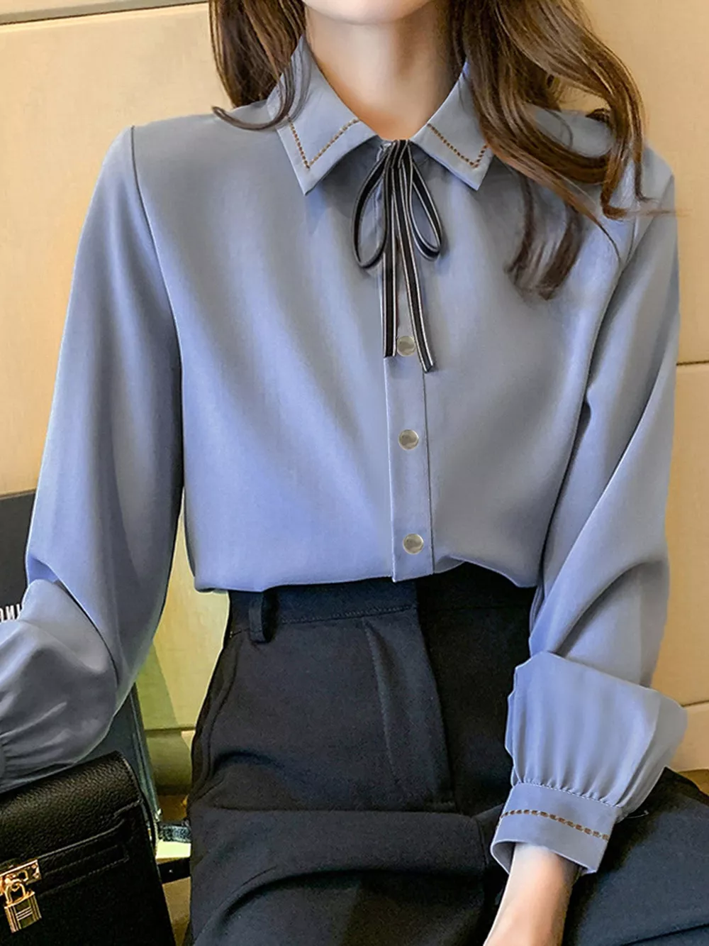 Bow Tie Long-Sleeve Shirt, image 2