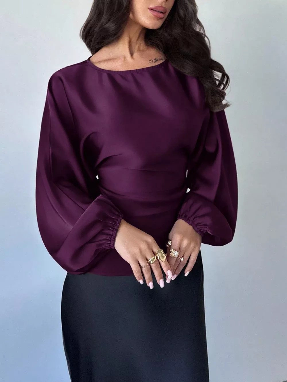 Polka Dot Round Neck Blouse, image 21
