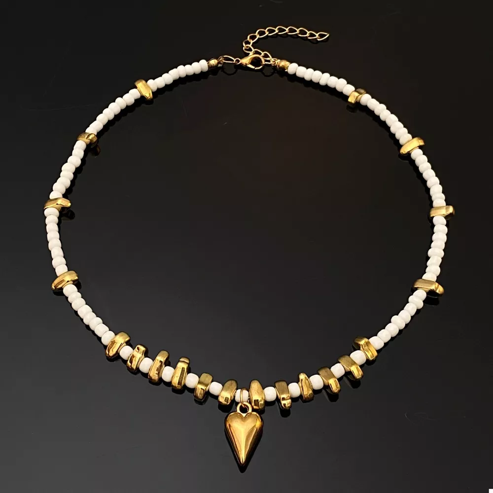 Pearl & Heart Pendant Necklace, image 5