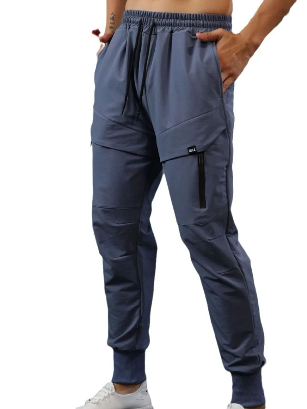 Men's Drawstring Joggers with Pockets, image 7
