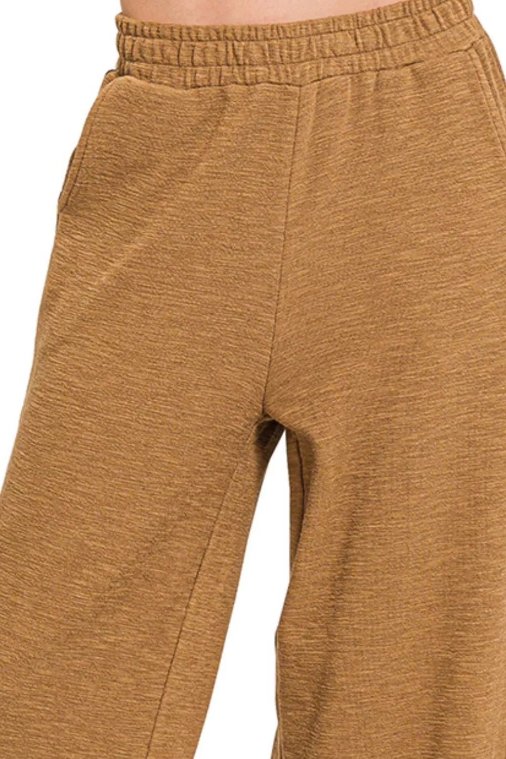 Cotton Slub Wide Leg Pants, image 2