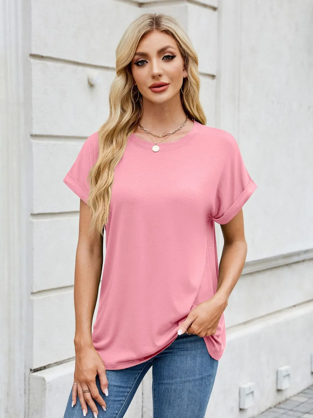Round Neck Short Sleeve T-Shirt, image 4