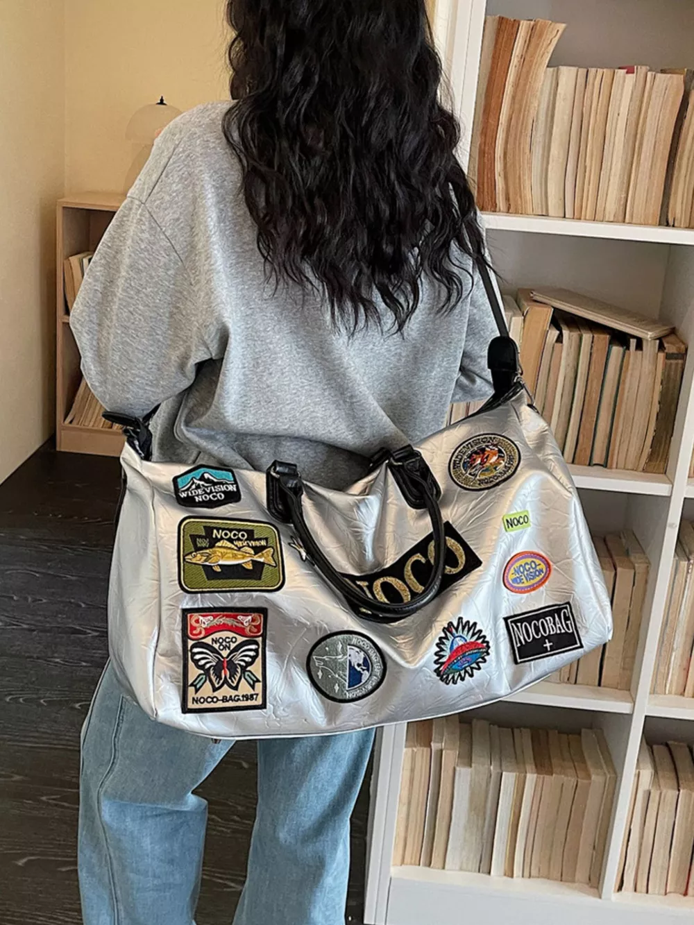 Patchwork Embellished Travel Bag, image 2