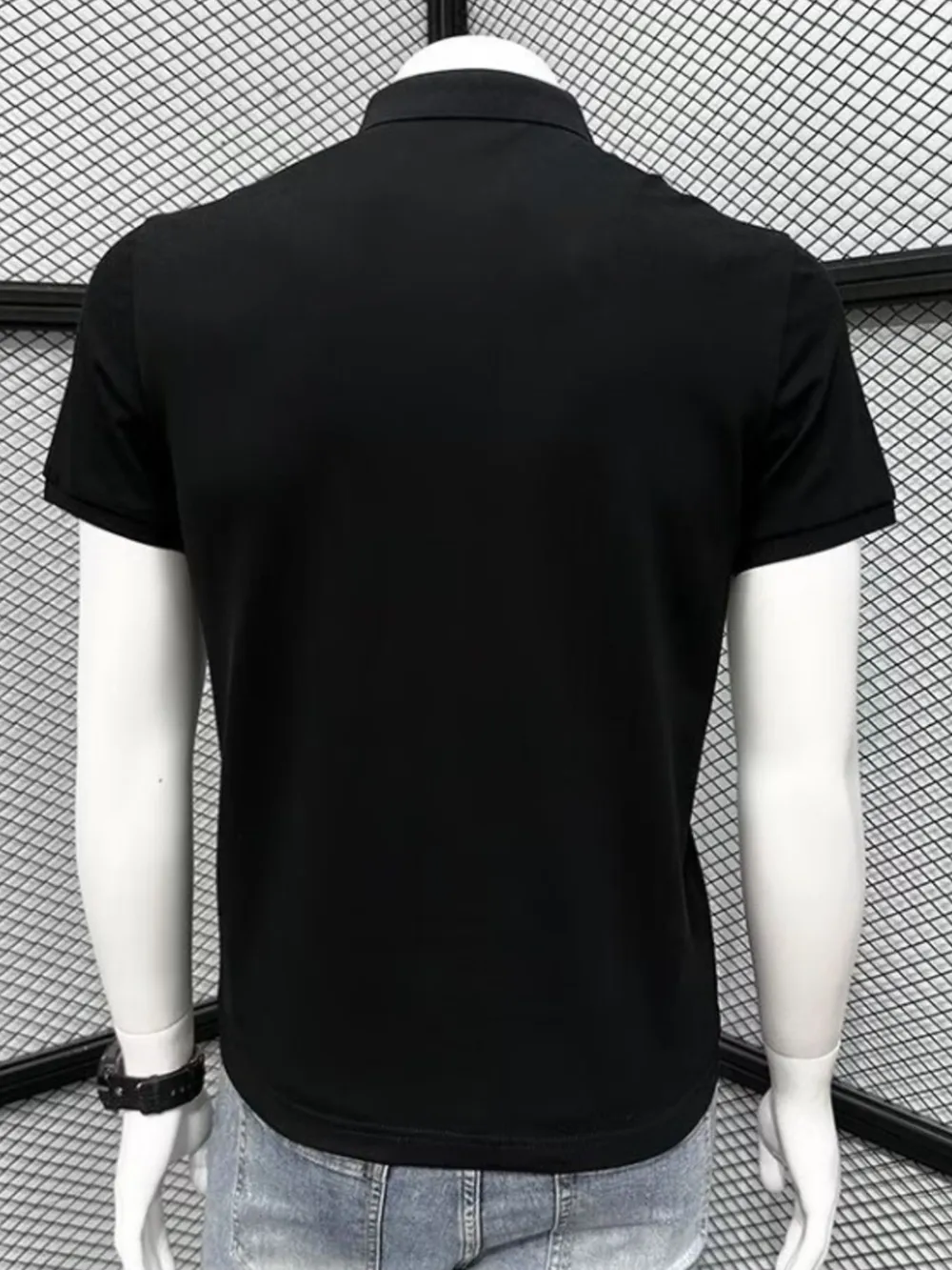 Men's Plus Size Button Detail Short Sleeve Polo, image 7