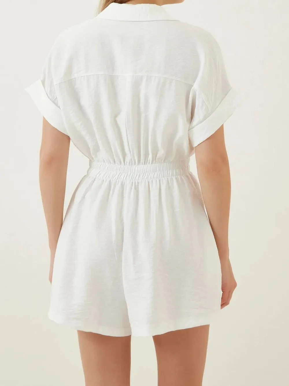 Johnny Collar Short Sleeve Romper, image 11