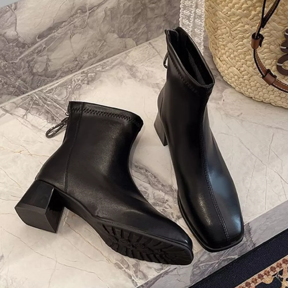 Square Toe Block Heels Boots, image 3