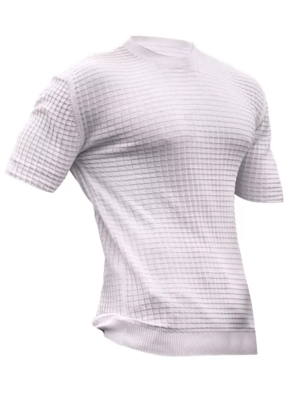 Men's Full Size Textured Round Neck Short Sleeve T-Shirt Plus Size, image 5