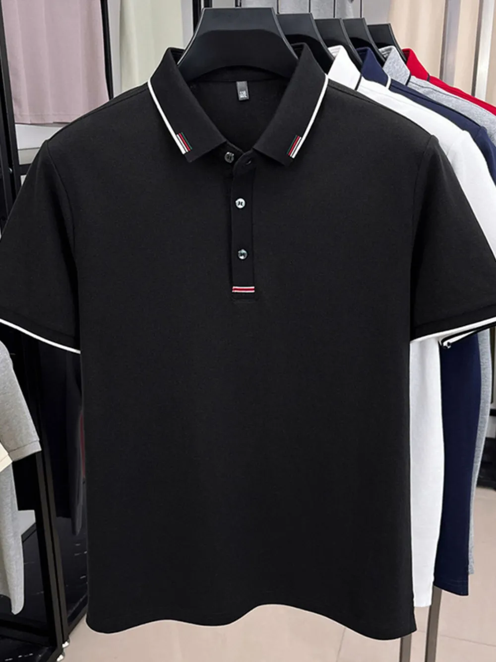 Men's Plus Size Button Detail Short Sleeve Polo
