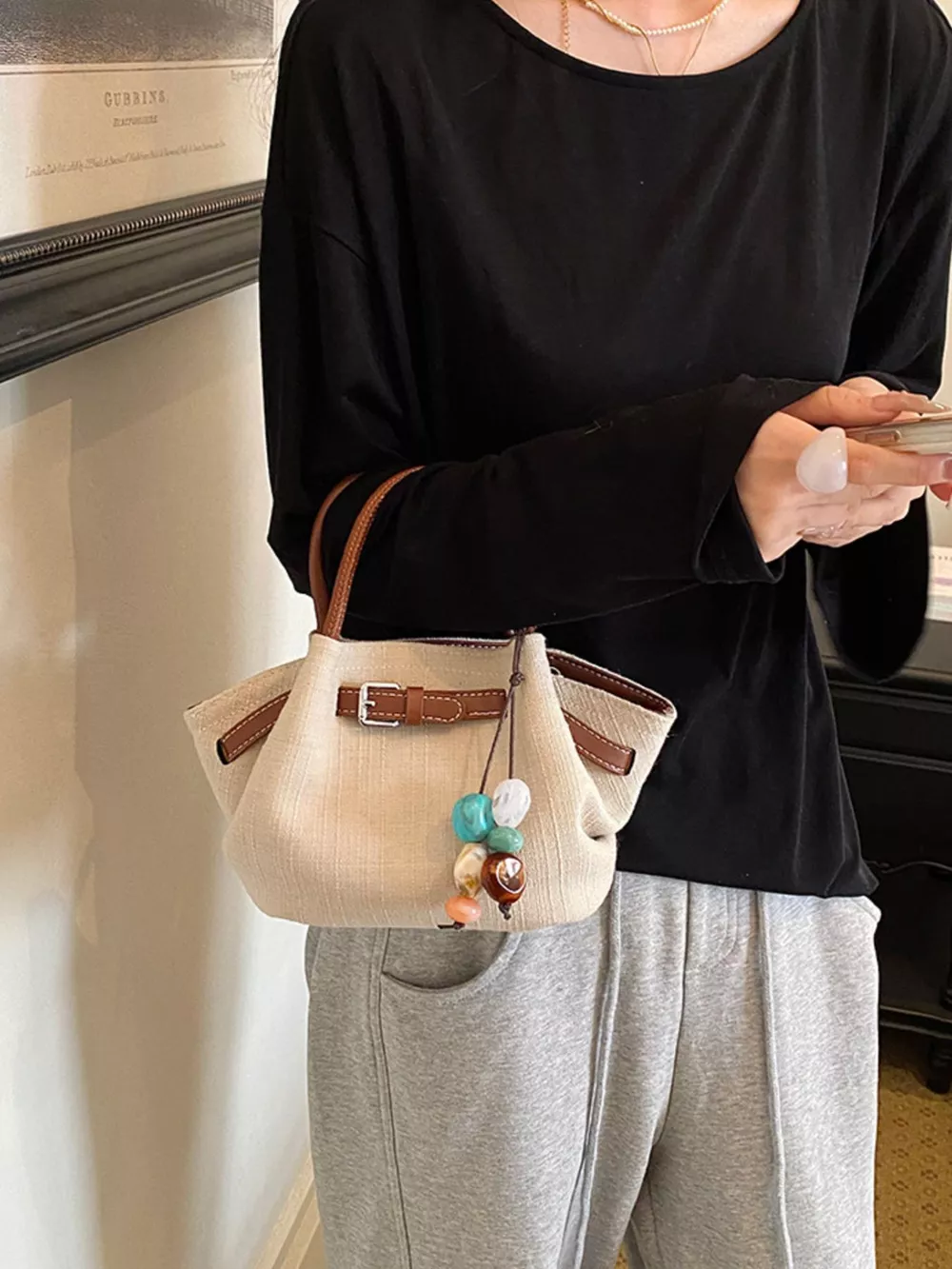 Buckle Decor Crossbody Bag, image 11