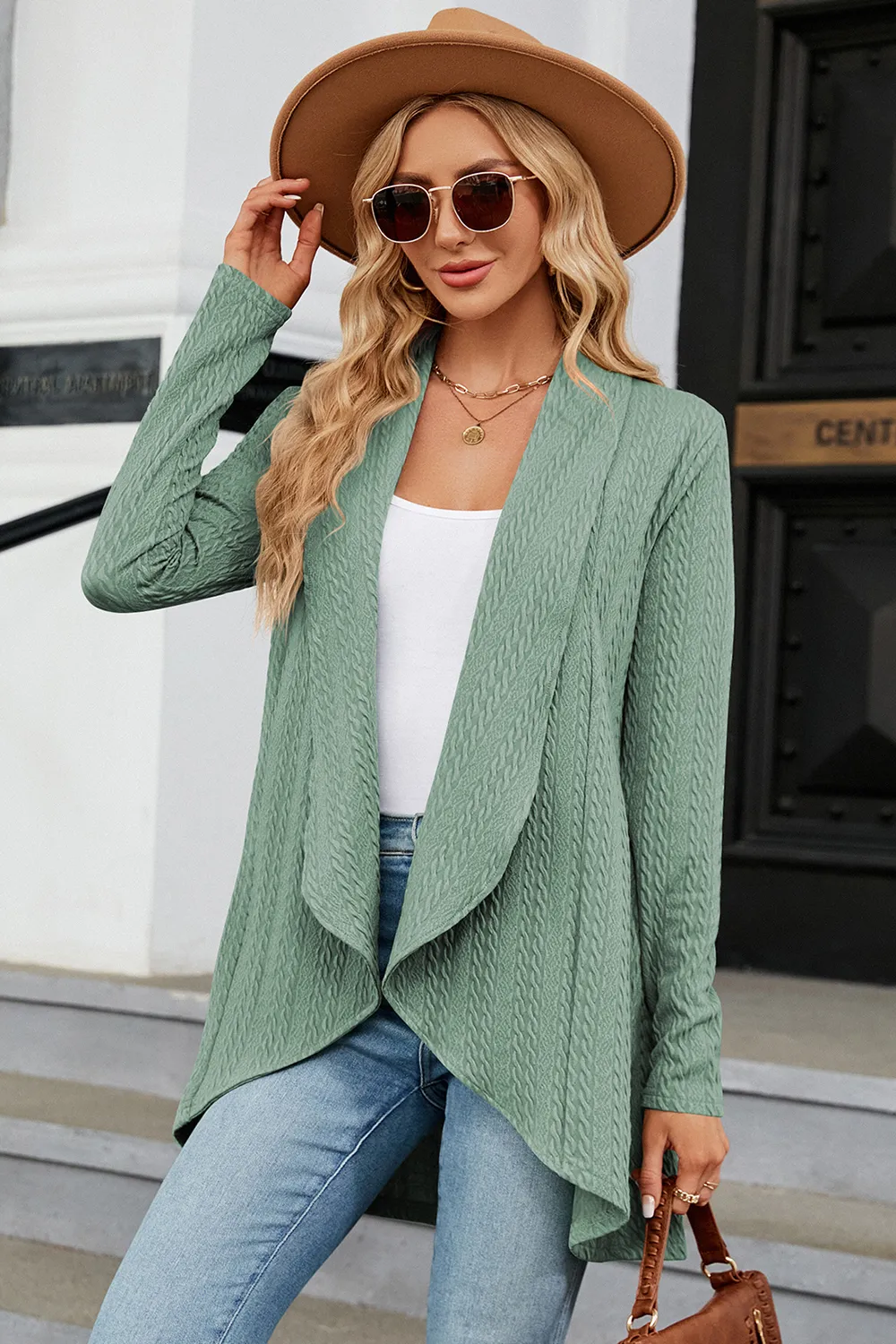 Open Front Long Sleeve Cardigan, image 3