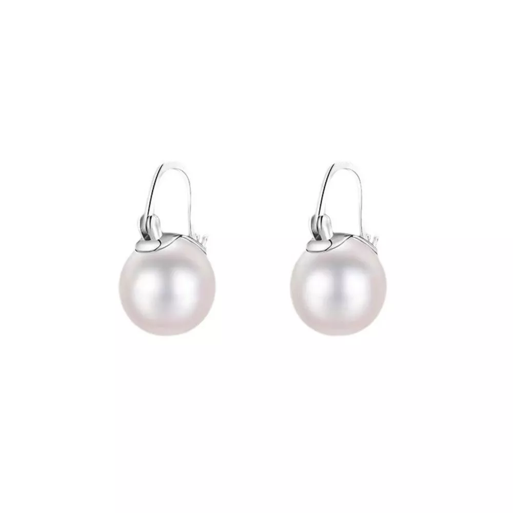 18K Gold-Plated Pearl Earrings, image 2