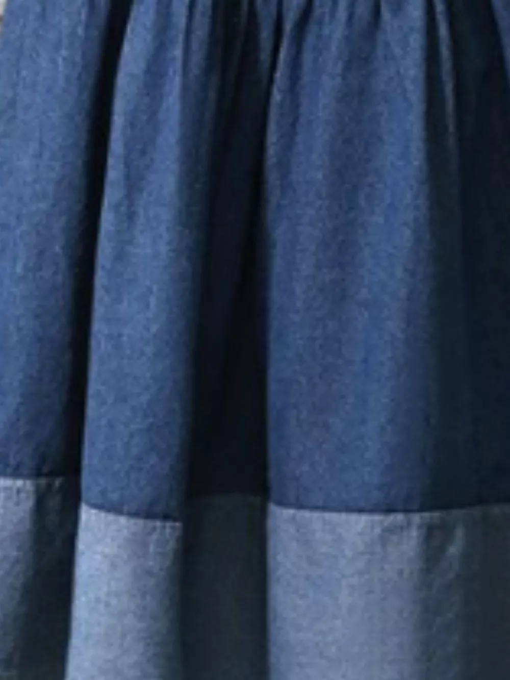 Tiered Denim Midi Skirt, image 2