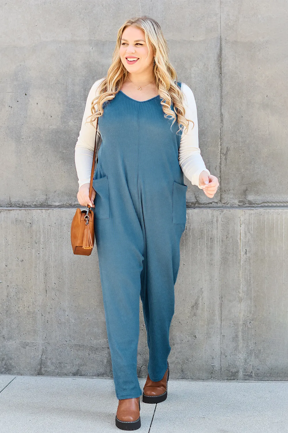 Full Size Sleeveless Straight Jumpsuit, image 2