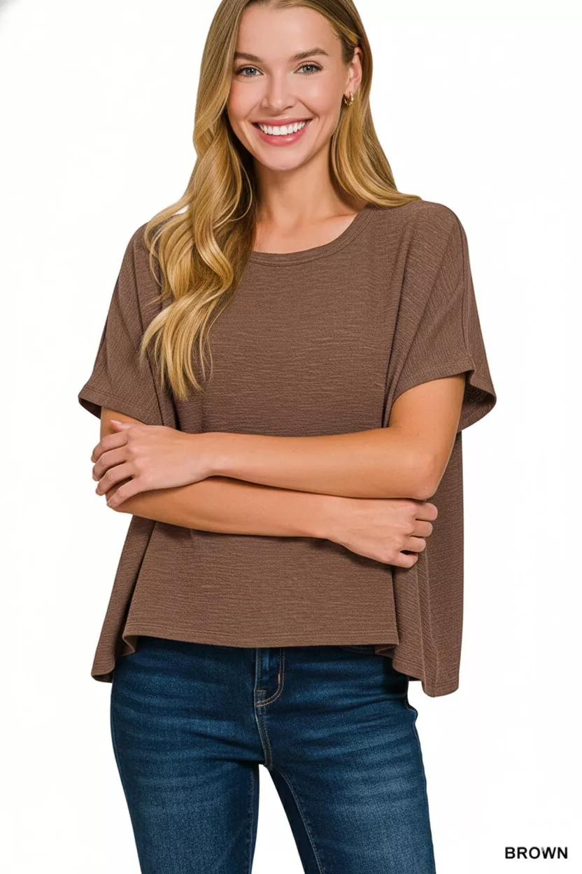 Cotton Slub Oversized Tee, image 2