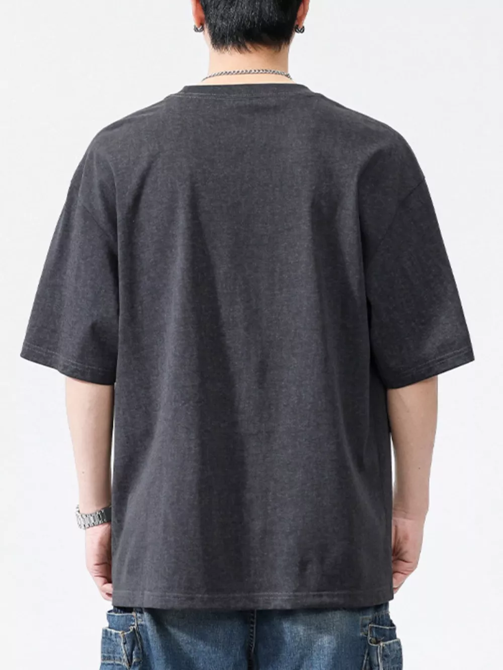 Men's Plus Size Round Neck Half Sleeve T-Shirt, image 9