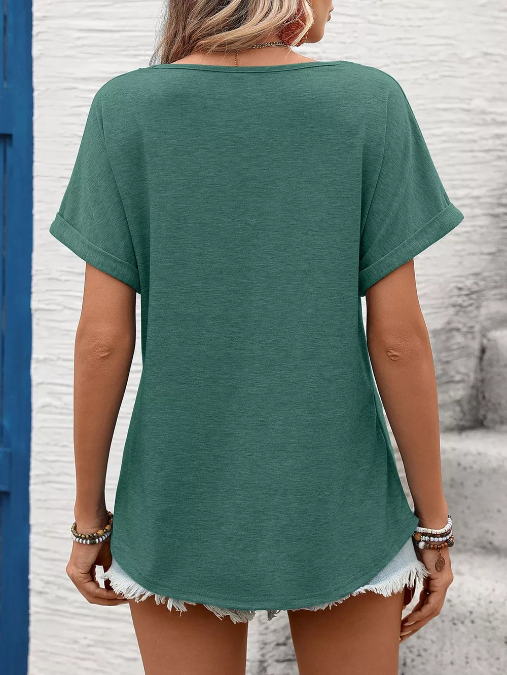 Lace Trim Short Sleeve T-Shirt, image 16