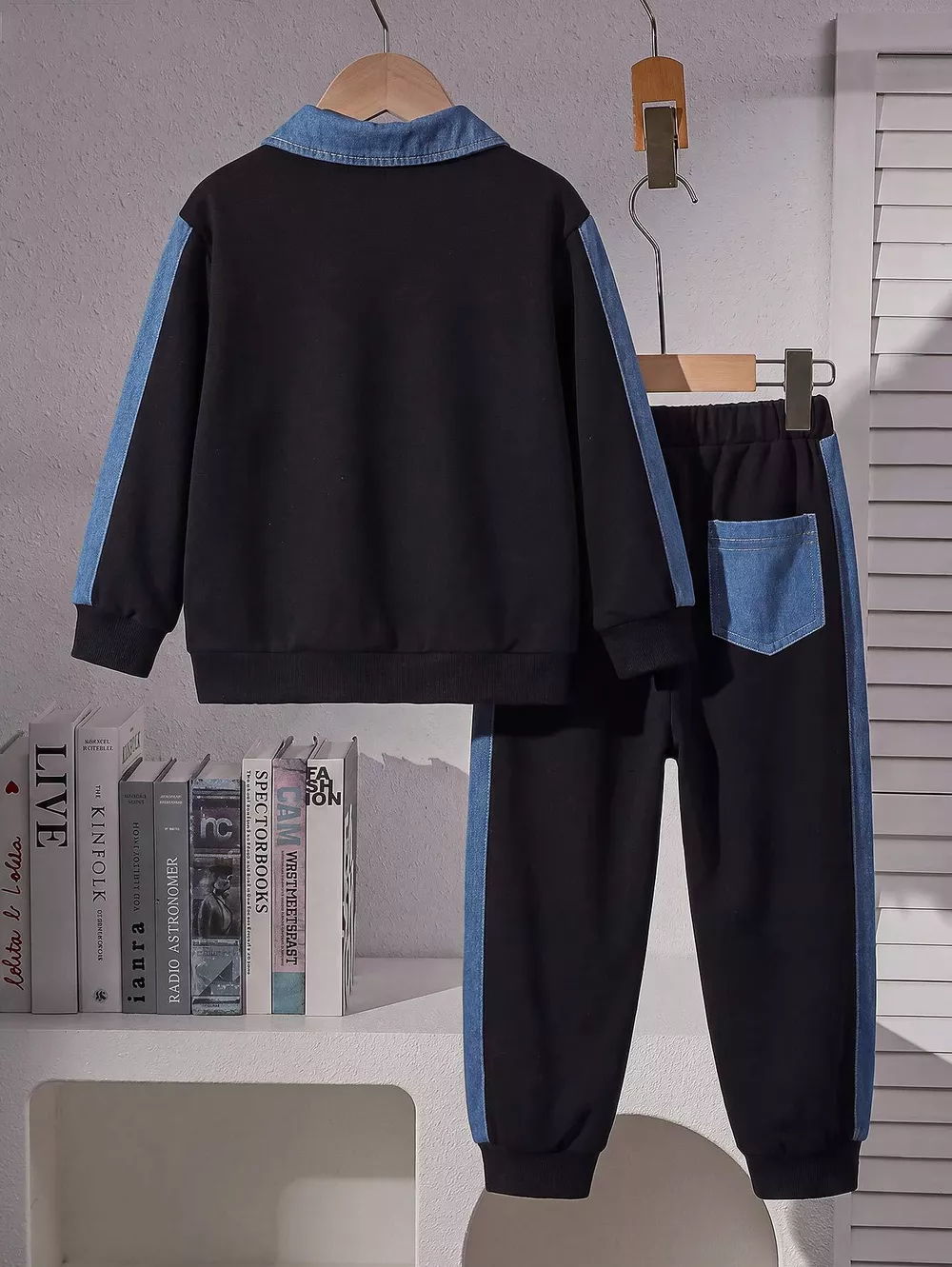 Children's Contrast Polo Shirt and Joggers Set, image 2
