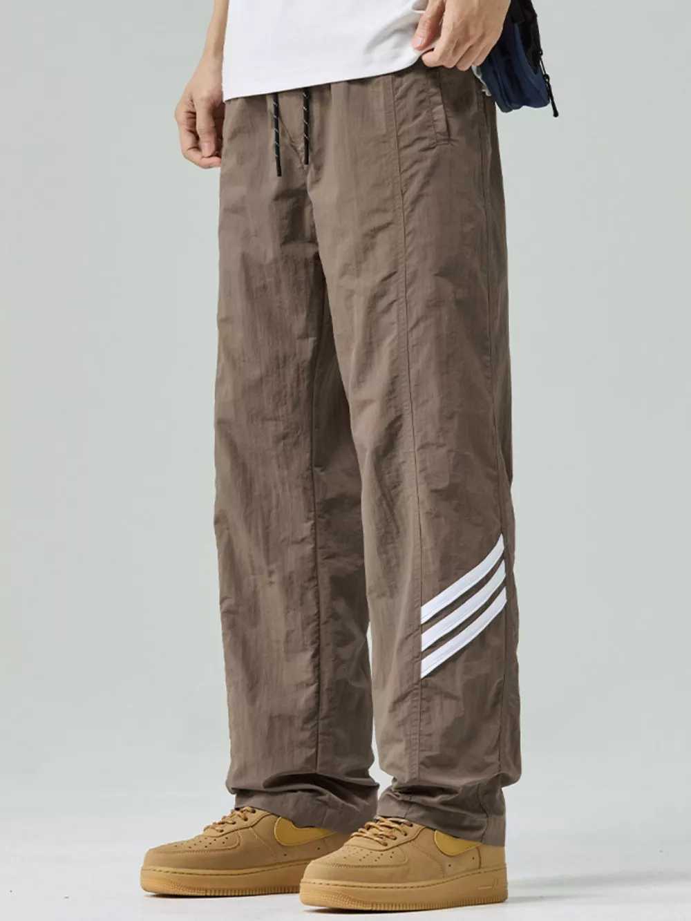 Men's Plus Size Drawstring Wide Leg Pants, image 2