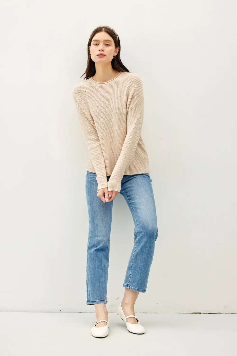 Round Neck Long Sleeve Sweater, image 4