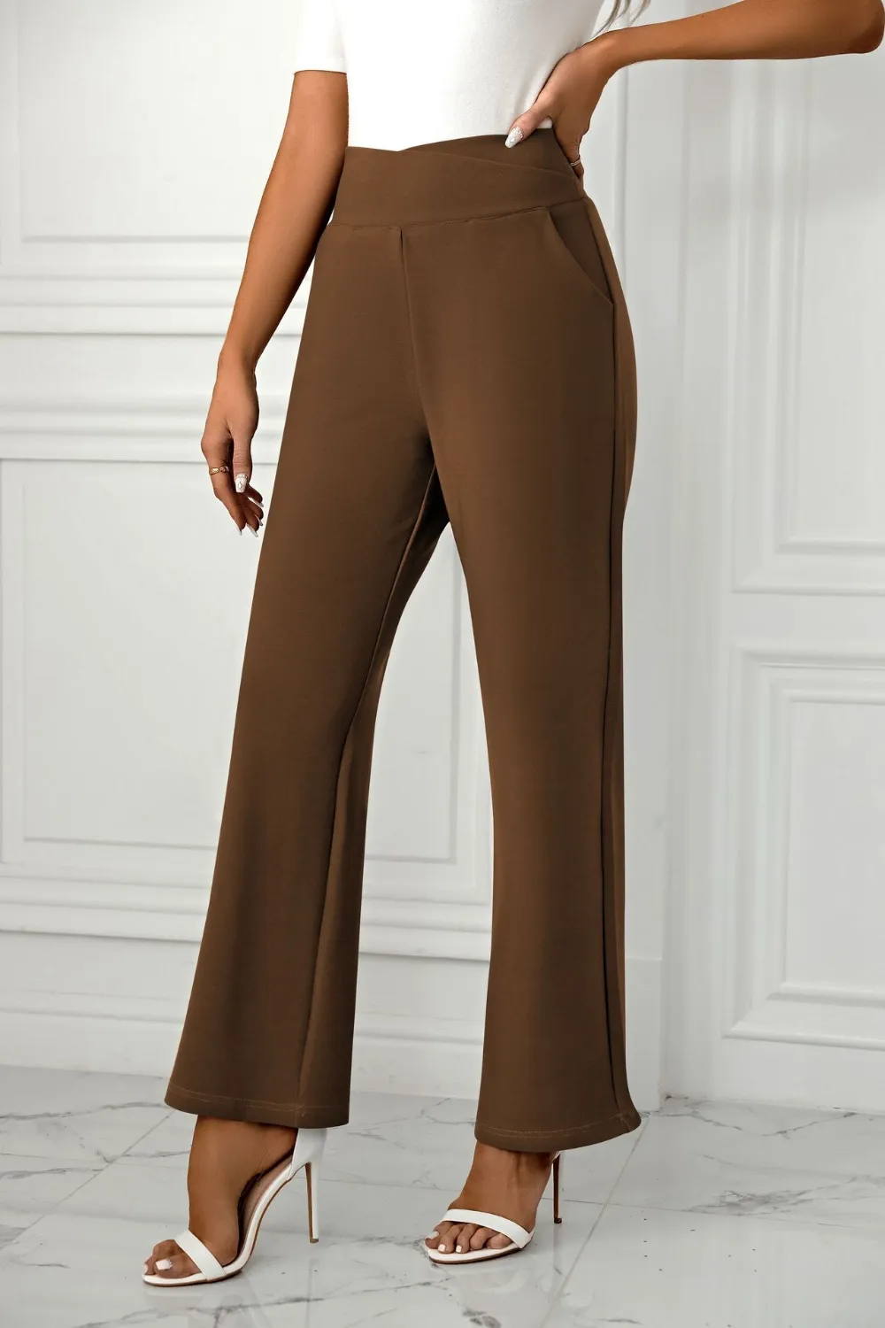 High Waist Straight Leg Pants, image 22