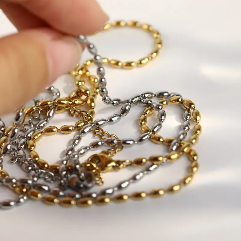 Titanium Steel Beaded Necklace, image 7